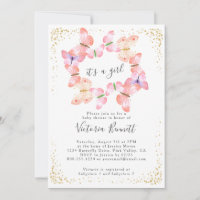 Coral Gold Skies de mariposa es un Baby Shower Chi