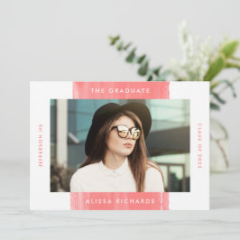 Invitación Coral pintado | Foto Partido de Graduación