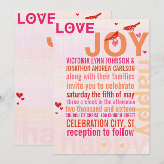 Invitación Coral Rojo Floral Rojo Floral Typografía moderna A