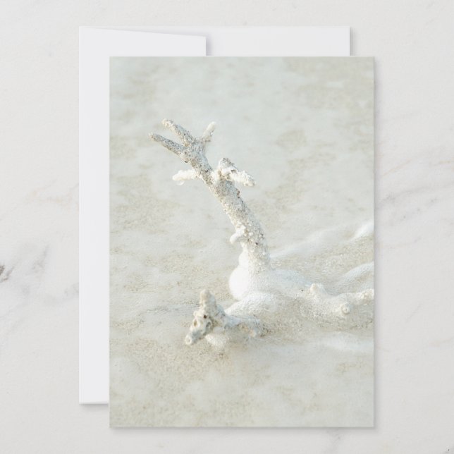 Invitación Coral único en la playa (Anverso)