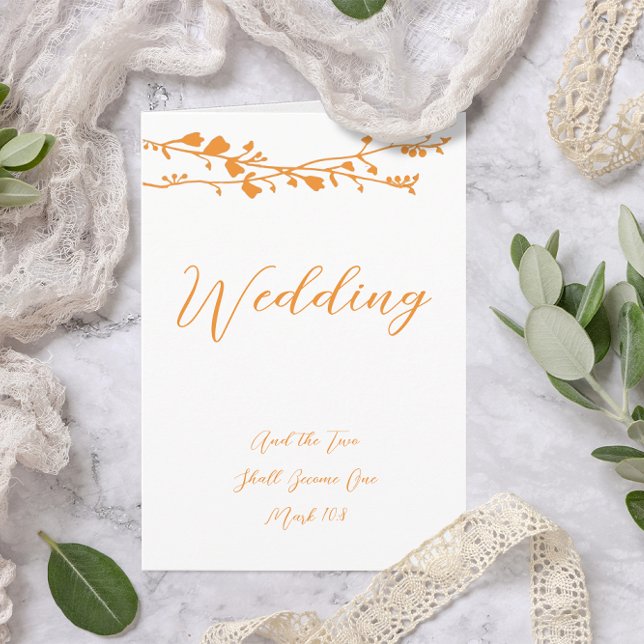 Invitación Coral Wildflower Christian Dos Es Mejor Boda (Subido por el creador)