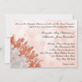 Invitación Coral y arrecife blanco