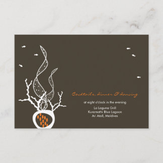 Invitación Corales Playa Peces Besándose Boda Caprichosa Lind