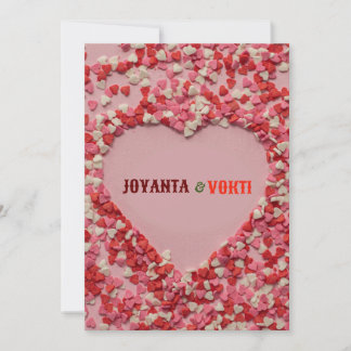 Invitación Corazón amor Joyanta & Vokti color rojo granate