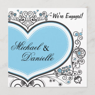 Invitación Corazón azul