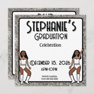 Invitación Corazón Blanco Bailarín de Plata: #1 