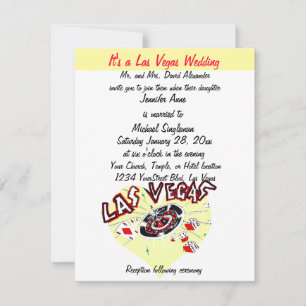 Invitación Corazón Boda contemporáneo de Las Vegas
