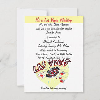 Invitación Corazón Boda contemporáneo de Las Vegas