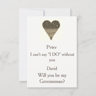 Invitación Corazón Burbuja de Oro ¿Quieres Ser Mi Padrino?