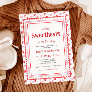 Invitación Corazón, cariño, el Baby Shower de Valentine