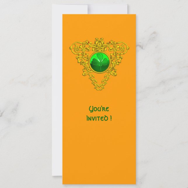 INVITACIÓN CORAZÓN CÉLTICO CON FIESTA DEL DÍA DE SAN PATRICIO (Anverso)