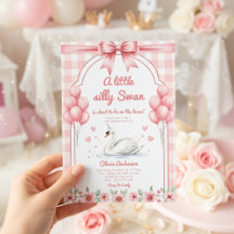 corazón cisne azul cinta de Gingham floral niña