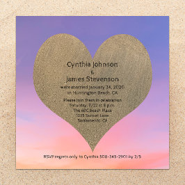 Invitación Corazón de Arena en Playa de la Puesta del Sol Rec