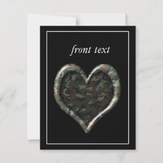 Invitación Corazón de camuflaje