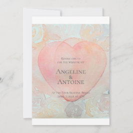 Invitación Corazón de diosa pintado a mano