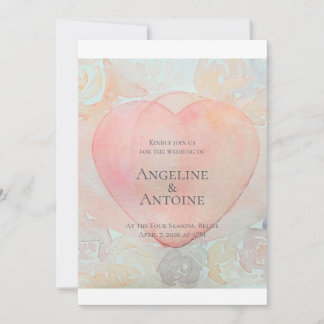 Invitación Corazón de diosa pintado a mano