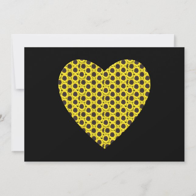 Invitación Corazón de girasol (Anverso)