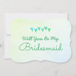 Invitación Corazón de gradación de purpurina ¿Quieres ser mi