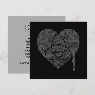 Invitación corazón de gráfico gruñón