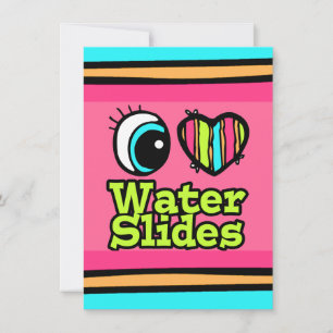 Invitación Corazón de Ojo Brillante Me Encantan Las Piscinas