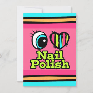 Invitación Corazón de ojos brillante me encanta Nail Polaco