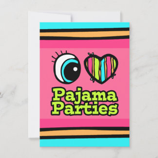 Invitación Corazón de ojos brillante me encantan los Fiestas