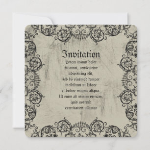 Invitación Corazón de ornamento grotesco