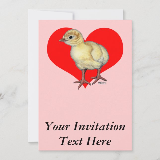 Invitación Corazón de pavo (Anverso)
