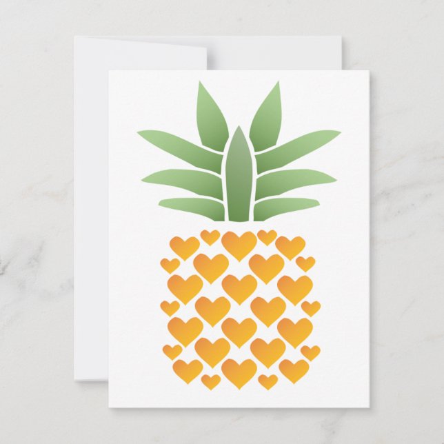 Invitación Corazón de piña (Anverso)