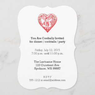 Invitación Corazón de San Valentín de Vintage Cupid Mailing
