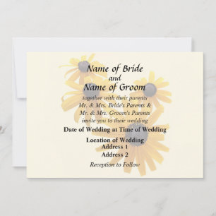 Invitación Corazón de Susans de ojos negros