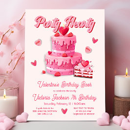 Invitación Corazón del cumpleaños de San Valentín