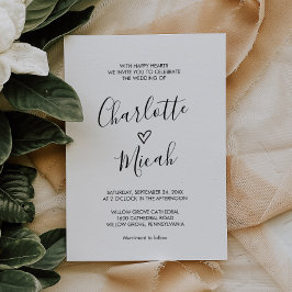 Invitación Corazón Dibujado a Mano La Boda De