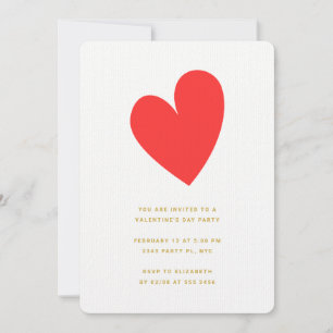 Invitación Corazón el día de San Valentín