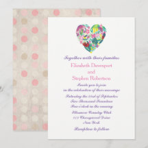 Corazón Floral Estival en Rosa y Verde Boda