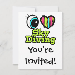 Invitación Corazón Ojo Brillante Me Encanta El Buceo