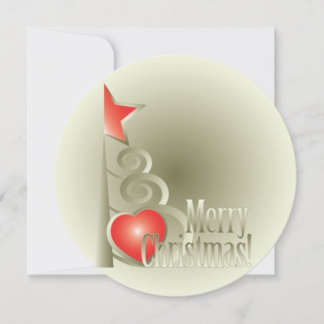 Invitación Corazón para Navidades (Anverso)