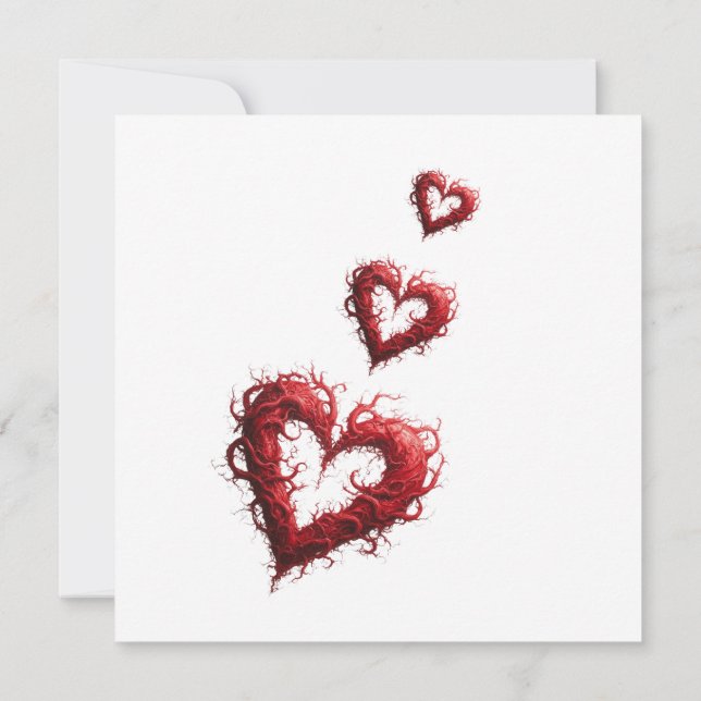 Invitación Corazón Rojo  (Reverso)