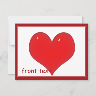 Invitación Corazón rojo brillante (agrega tu texto)