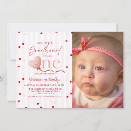 Invitación Corazón Rosa Rojo Día de San Valentín Cumpleaños C