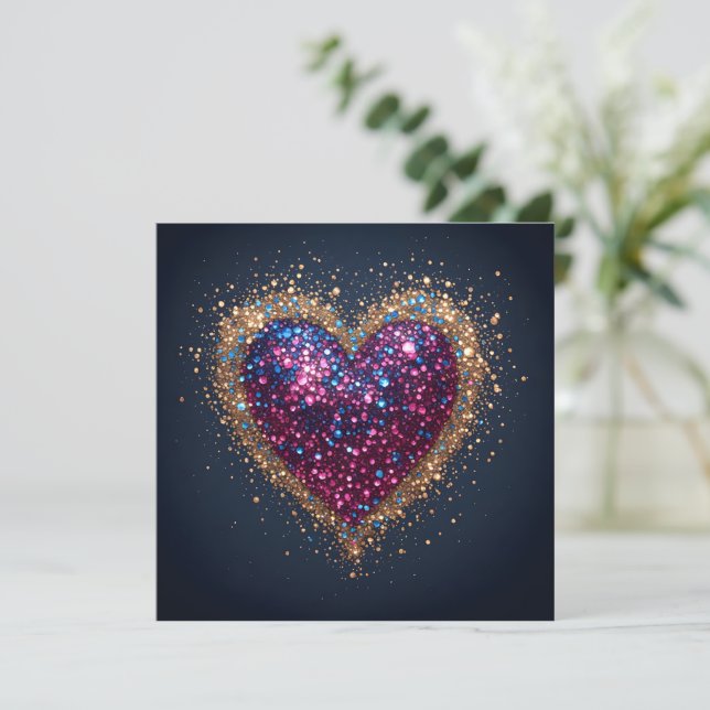 Invitación Corazón Sagrado Cósmico (Anverso de pie)