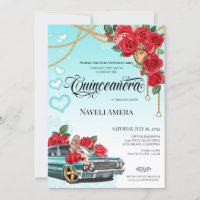 Corazón sagrado Quinceanera de Roses Rojos Lowride