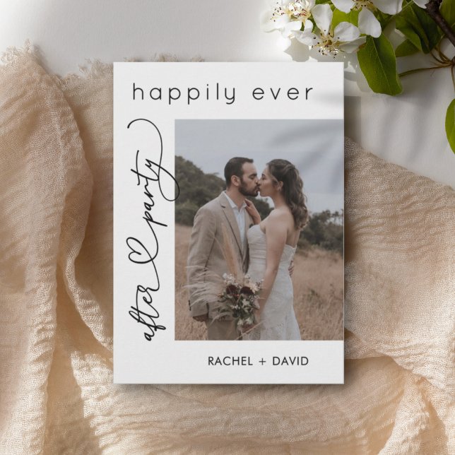 Invitación Corazón Script Nosotros Nos Fugamos Foto Recepción (Subido por el creador)