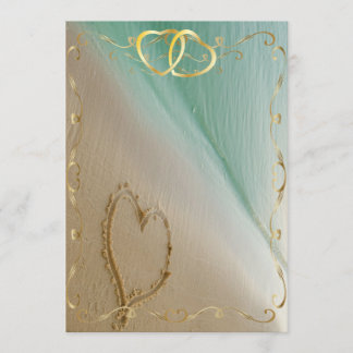 Invitación Corazón tallado en la arena Invitation4