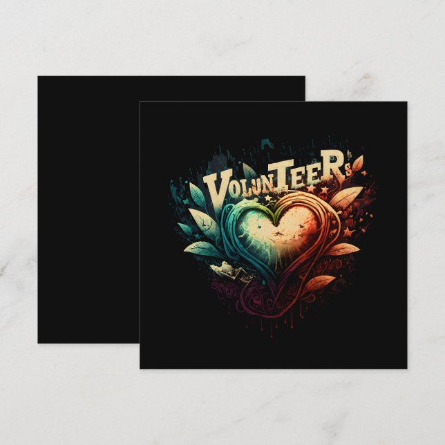 Invitación Corazón voluntario (Anverso / Reverso)