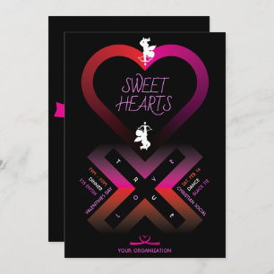 Invitación Corazón X Corazones Dulces