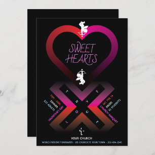 Invitación Corazón X Corazones Dulces