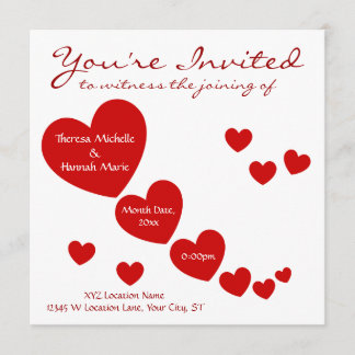 Invitación Corazones
