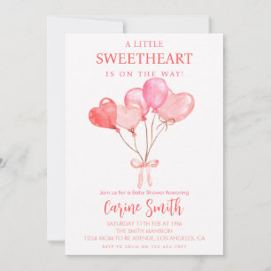 Invitación Corazones/Baby Shower con temas de San Valentín