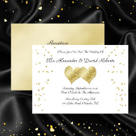 Invitación Corazones Bodas de oro elegantes
